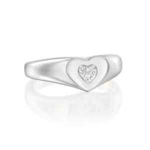 טבעת חותם לב אהבה
