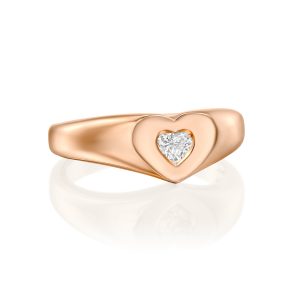 טבעת חותם לב אהבה